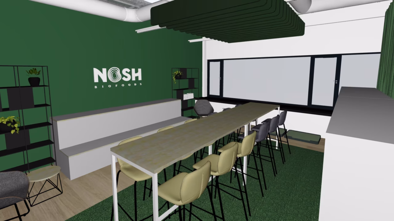 Flexible food biotech laboratory interior